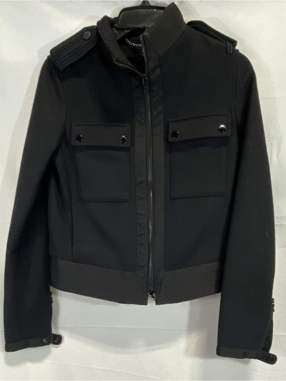 Rag & Bone Black Military-Style Utility Jacket